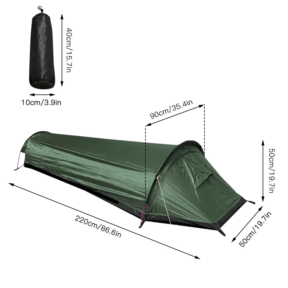 Backpacking Tent Outdoor Camping Sleeping Bag Tent Lightweight Single Person Tent