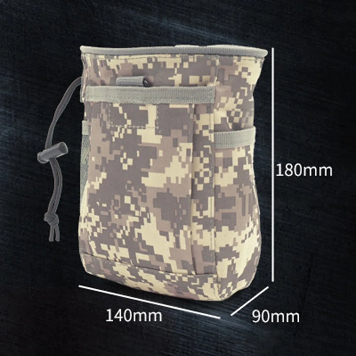 1PC  Molle Drawstring Magazine Dump Pouch Adjustable Utility Belt Fanny Hip Holster Bag Outdoor Ammo Pouch Mag Pouch