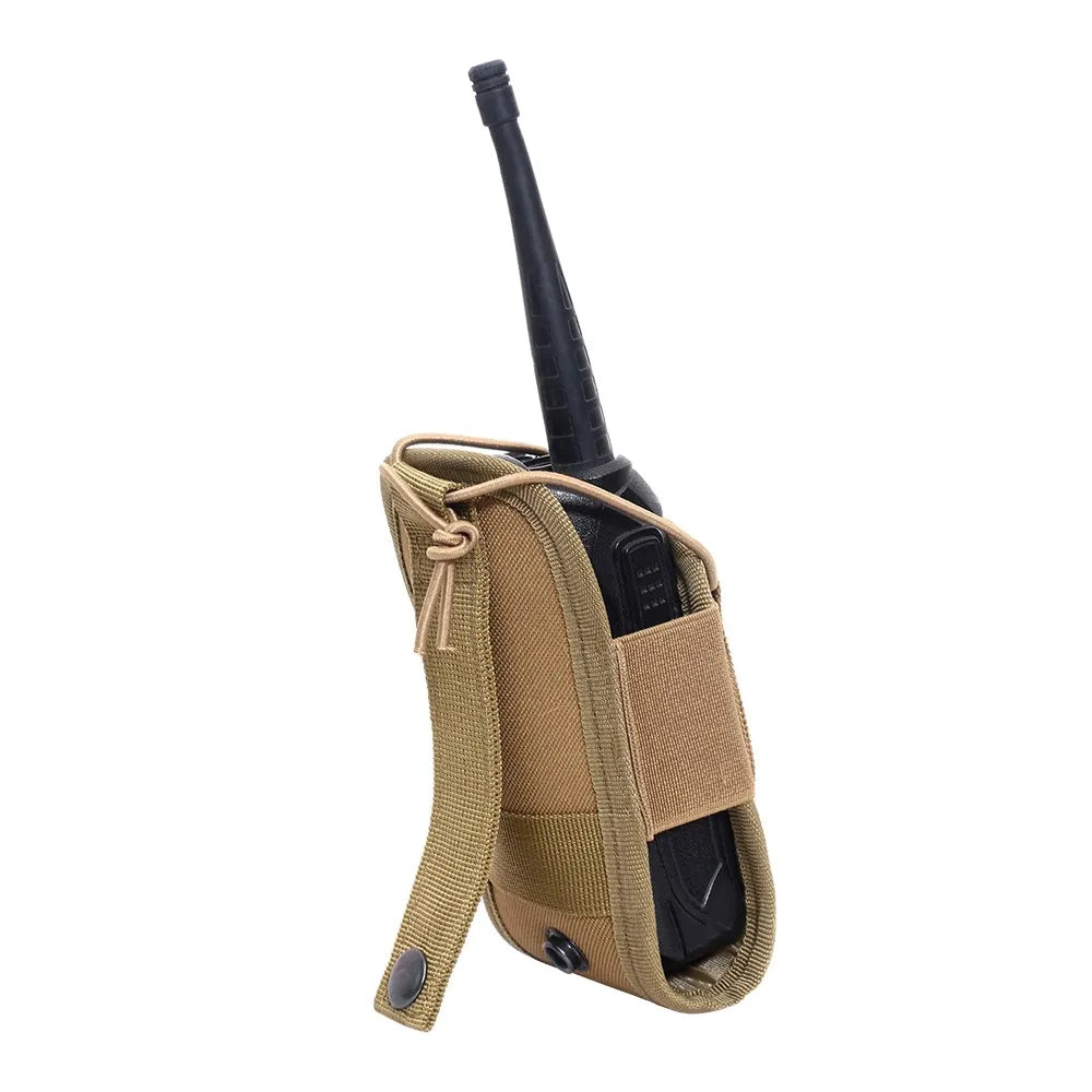 Molle Radio Walkie Talkie Pouch Waist Bag Holder Pocket Portable Interphone Holster Carry Bag for Hunting Camping