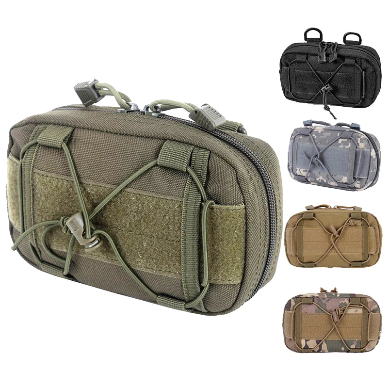 Molle Horizontal Admin tactical bag Compact 1000D Utility Edc Tool Gear Gadget Waist Bag Organizer Caming Molle Pouch