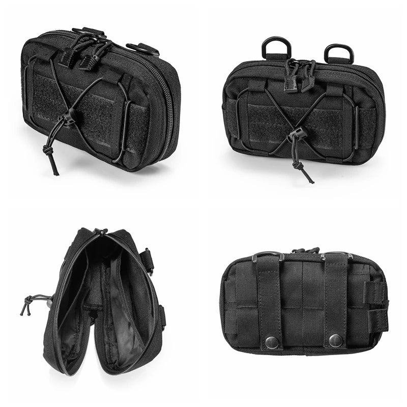 Molle Horizontal Admin tactical bag Compact 1000D Utility Edc Tool Gear Gadget Waist Bag Organizer Caming Molle Pouch